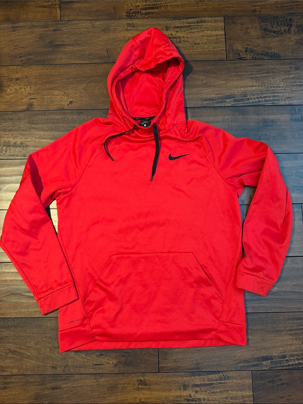 Nike Red Pullover Hoodie with Black Swoosh